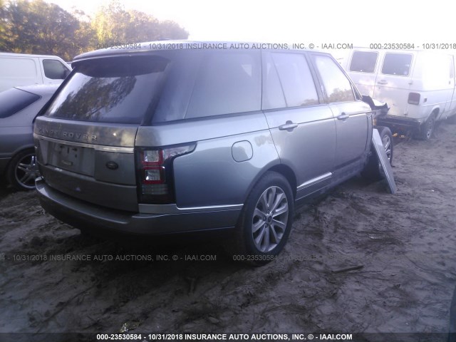 SALGS2DF9DA110086 - 2013 LAND ROVER RANGE ROVER HSE GRAY photo 4