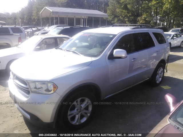 1D4RD4GG0BC730467 - 2011 DODGE DURANGO CREW SILVER photo 2