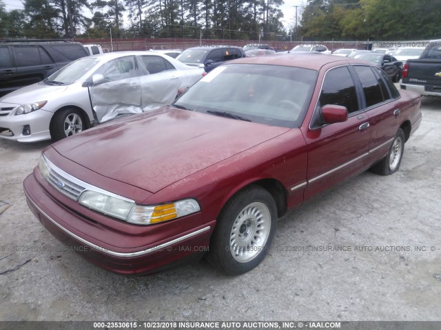 2FALP74W3TX108334 - 1996 FORD CROWN VICTORIA LX RED photo 2