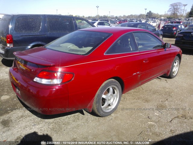 2T1CF22P0YC296141 - 2000 TOYOTA CAMRY SOLARA SE/SLE Qırmızı foto 4