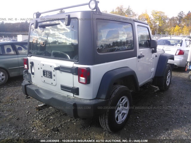 1C4AJWAGXCL126286 - 2012 JEEP WRANGLER SPORT SILVER photo 4