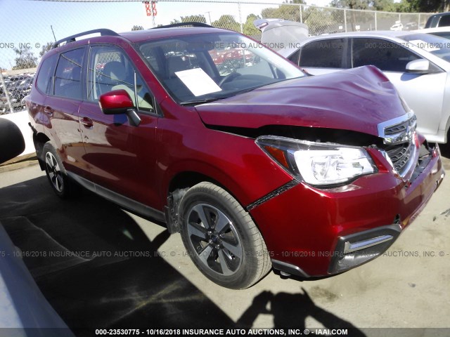 JF2SJAEC2JH532398 - 2018 SUBARU FORESTER 2.5I PREMIUM RED photo 1