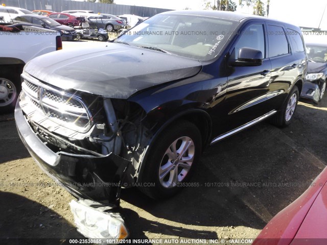 1C4RDHAG5CC294777 - 2012 DODGE DURANGO SXT BLACK photo 2