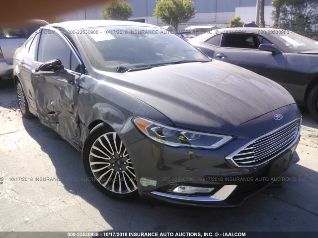 3FA6P0SU2JR111128 - 2018 FORD FUSION TITANIUM/PLATINUM PHEV GRAY photo 1