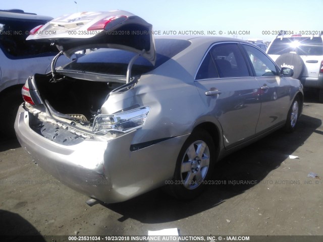 4T1BE46K98U739085 - 2008 TOYOTA CAMRY CE/LE/XLE/SE GOLD photo 4