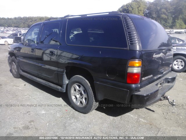 1GKFK66U25J195350 - 2005 GMC YUKON XL DENALI BLACK photo 3