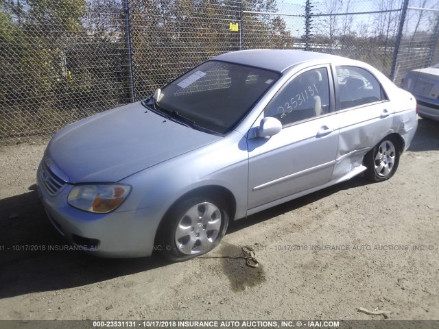 KNAFE121875417173 - 2007 KIA SPECTRA EX/LX Light Blue photo 2