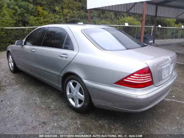 WDBNG70J04A432900 - 2004 MERCEDES-BENZ S 430 GRAY photo 3