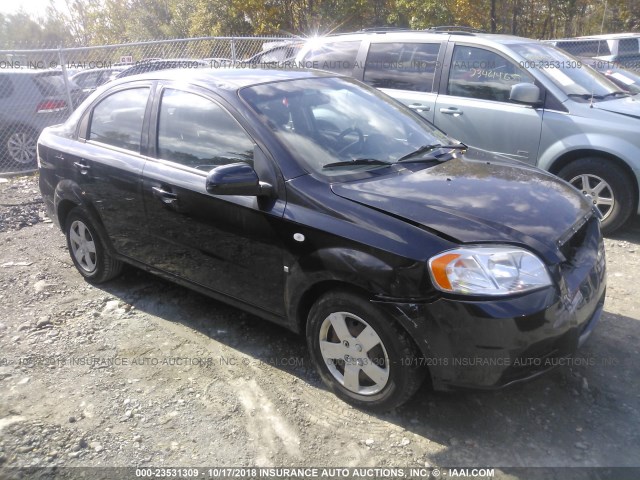 KL1TD56648B101852 - 2008 CHEVROLET AVEO LS BLACK photo 1