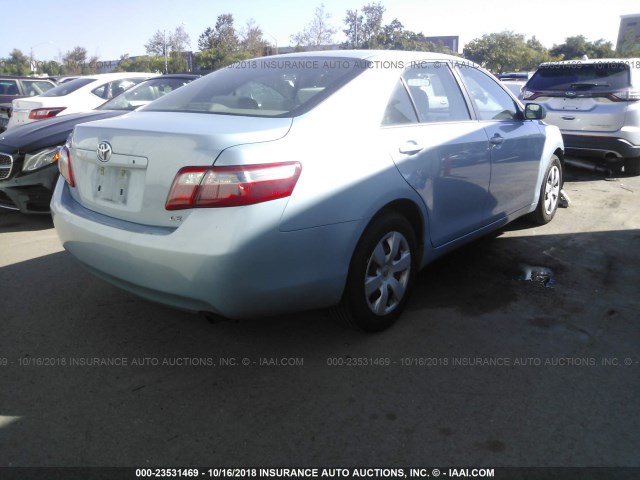 4T1BE46K49U825731 - 2009 TOYOTA CAMRY SE/LE/XLE BLUE photo 4