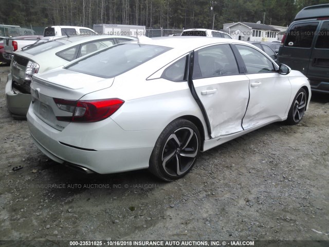 1HGCV1F34JA095228 - 2018 HONDA ACCORD SPORT WHITE photo 4