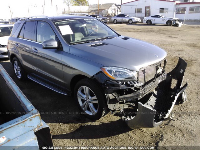 4JGDA5HB8DA188411 - 2013 MERCEDES-BENZ ML 350 4MATIC GRAY photo 1