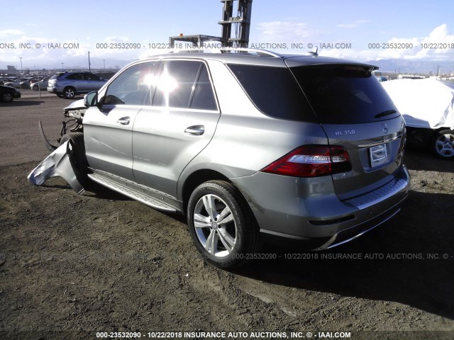 4JGDA5HB8DA188411 - 2013 MERCEDES-BENZ ML 350 4MATIC GRAY photo 3