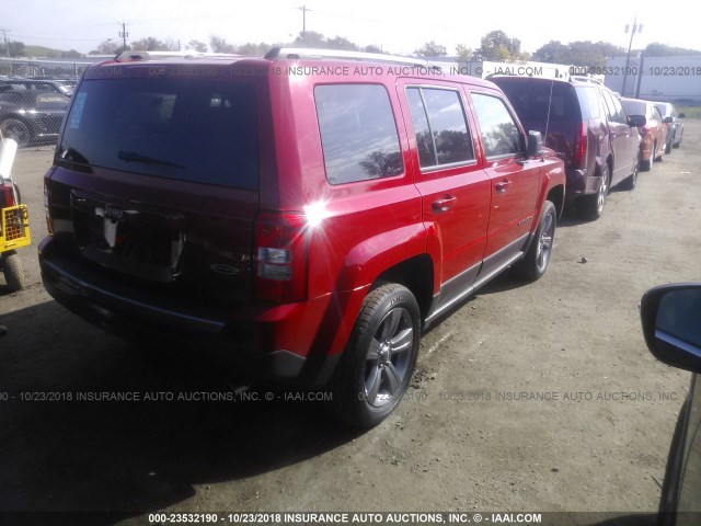 1C4NJPBA0HD166573 - 2017 JEEP PATRIOT SPORT RED photo 4