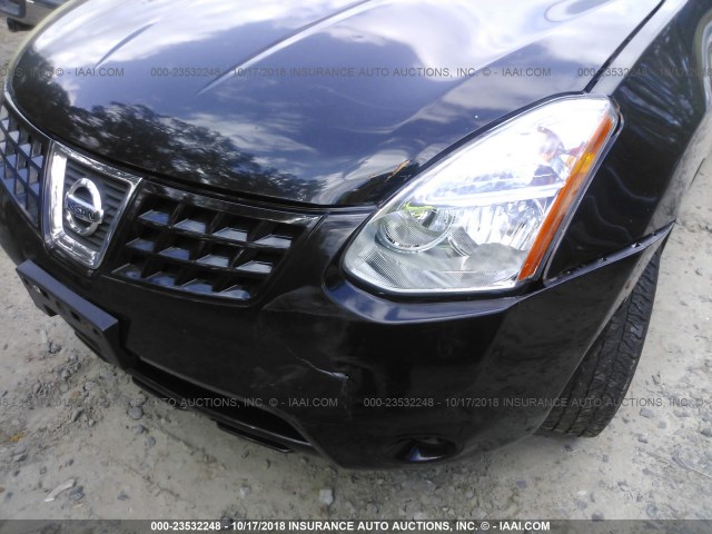 JN8AS58V98W143876 - 2008 NISSAN ROGUE S/SL BLACK photo 6