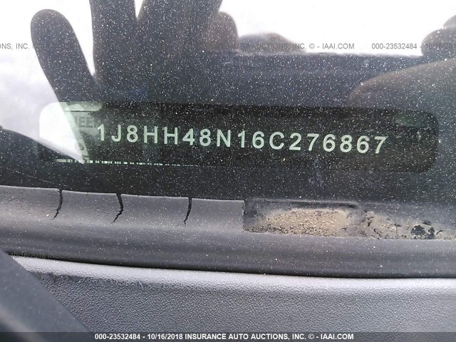 1J8HH48N16C276867 - 2006 JEEP COMMANDER ვერცხლისფერი ფოტო 9