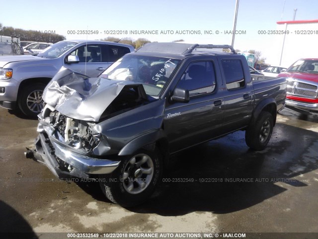 1N6ED27Y3YC402183 - 2000 NISSAN FRONTIER CREW CAB XE/CREW CAB SE GRAY photo 2