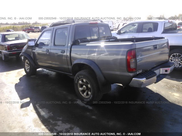 1N6ED27Y3YC402183 - 2000 NISSAN FRONTIER CREW CAB XE/CREW CAB SE GRAY photo 3