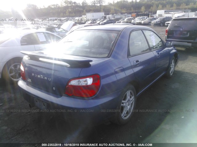 JF1GD675X4H500090 - 2004 SUBARU IMPREZA RS BLUE photo 4