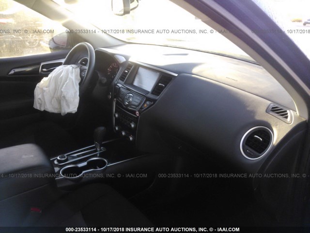 5N1DR2MM4JC633421 - 2018 NISSAN PATHFINDER S/SV/SL/PLATINUM BLUE photo 5