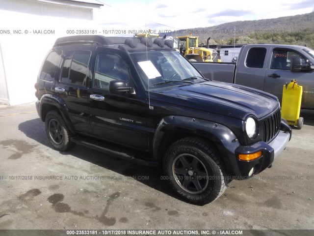 1J4GL38K53W517576 - 2003 JEEP LIBERTY RENEGADE BLACK photo 1