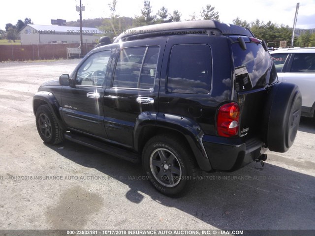 1J4GL38K53W517576 - 2003 JEEP LIBERTY RENEGADE BLACK photo 3