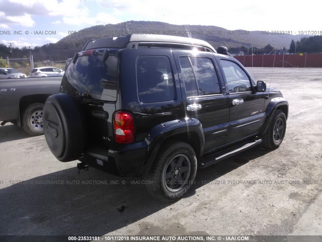 1J4GL38K53W517576 - 2003 JEEP LIBERTY RENEGADE BLACK photo 4