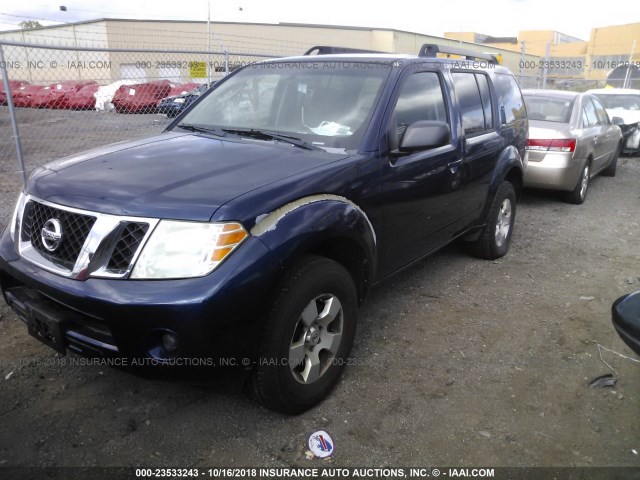 5N1AR18B79C607719 - 2009 NISSAN PATHFINDER S/LE/SE BLUE photo 2