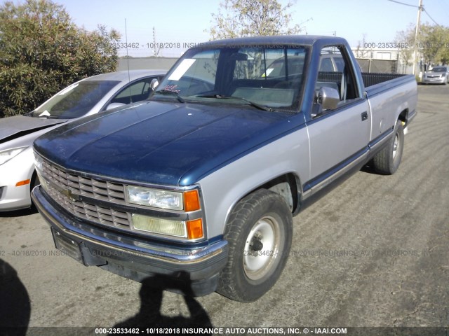 1GCFC24K1LE263050 - 1990 CHEVROLET GMT-400 C2500 BLUE photo 2