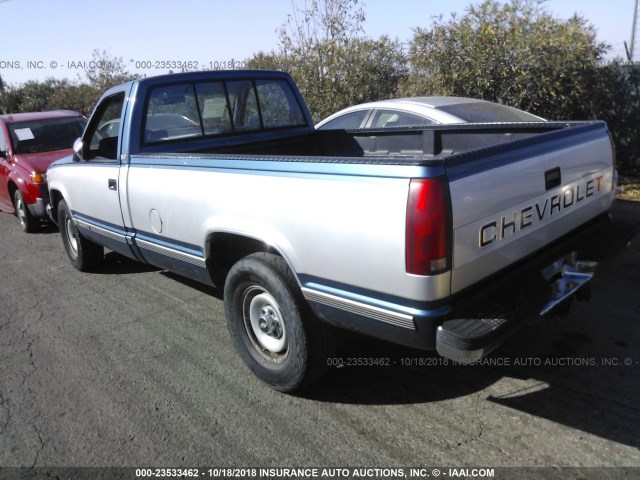 1GCFC24K1LE263050 - 1990 CHEVROLET GMT-400 C2500 BLUE photo 3