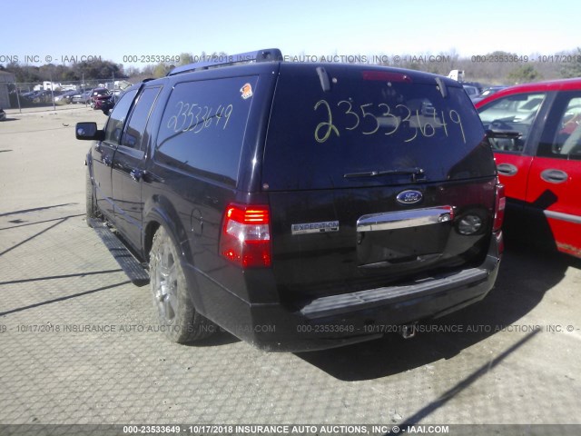 1FMFK20548LA25193 - 2008 FORD EXPEDITION EL LIMITED BLACK photo 3