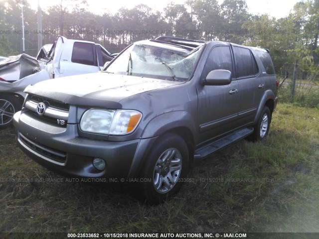 5TDZT38A86S271889 - 2006 TOYOTA SEQUOIA LIMITED GRAY photo 2