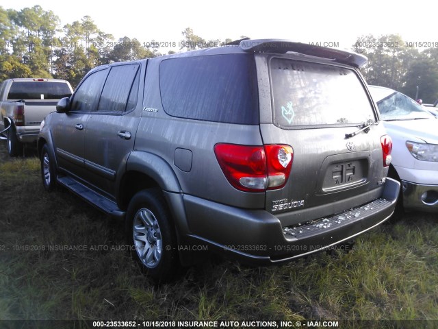 5TDZT38A86S271889 - 2006 TOYOTA SEQUOIA LIMITED GRAY photo 3