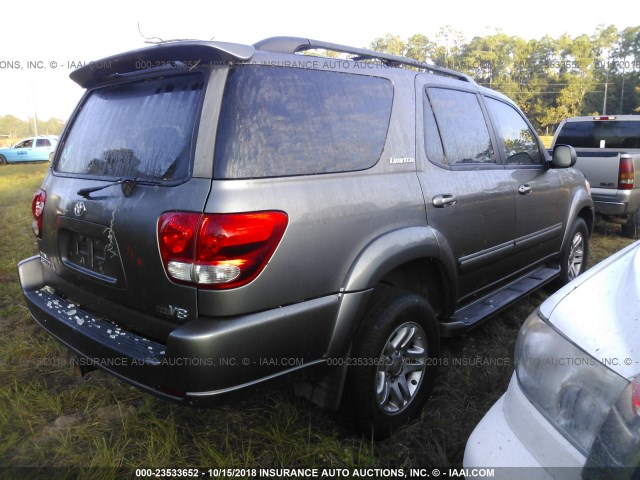 5TDZT38A86S271889 - 2006 TOYOTA SEQUOIA LIMITED GRAY photo 4