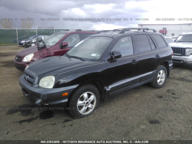 KM8SC13E26U093534 - 2006 HYUNDAI SANTA FE GLS/LIMITED BLACK photo 2