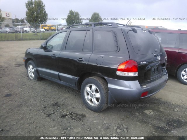 KM8SC13E26U093534 - 2006 HYUNDAI SANTA FE GLS/LIMITED BLACK photo 3