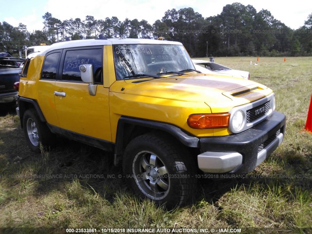 JTEBU11F270078288 - 2007 TOYOTA FJ CRUISER YELLOW photo 1