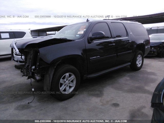 1GKS1KE03BR393649 - 2011 GMC YUKON XL C1500 SLT BLACK photo 2