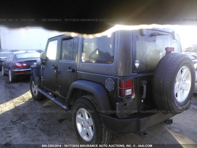 1J4BA3H12BL548677 - 2011 JEEP WRANGLER UNLIMITE SPORT BLACK photo 3