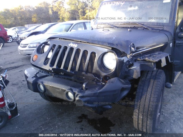 1J4BA3H12BL548677 - 2011 JEEP WRANGLER UNLIMITE SPORT BLACK photo 6