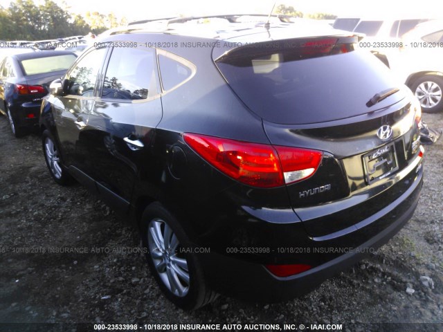 KM8JUCAC6CU465636 - 2012 HYUNDAI TUCSON GLS/LIMITED BLACK photo 3