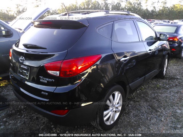 KM8JUCAC6CU465636 - 2012 HYUNDAI TUCSON GLS/LIMITED 黑色 照片 4