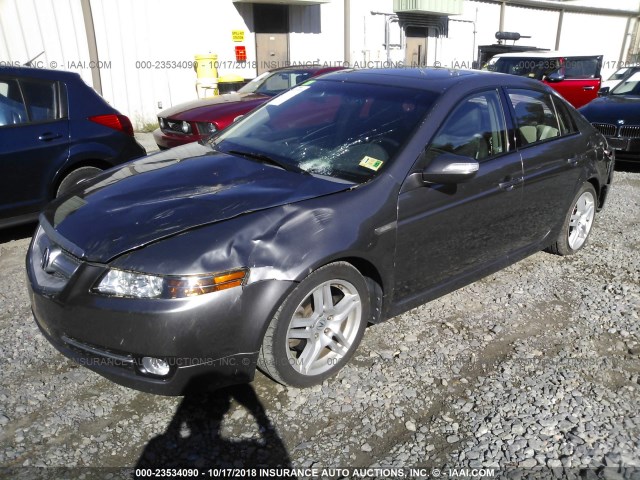 19UUA66238A005906 - 2008 ACURA TL GRAY photo 2