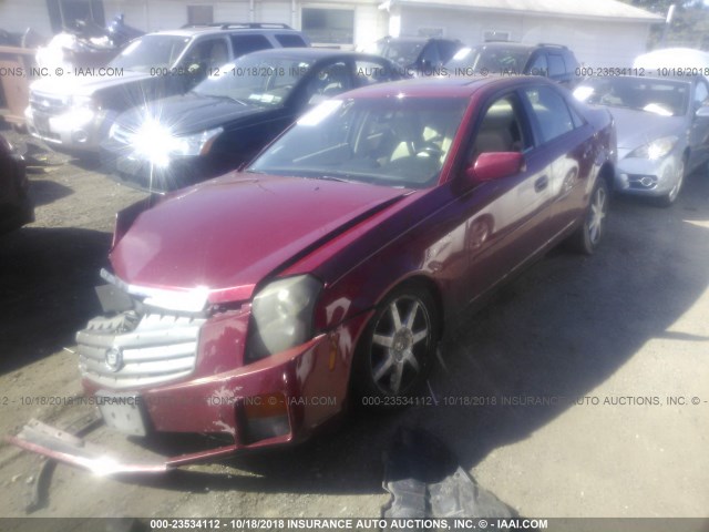 1G6DP567650106901 - 2005 CADILLAC CTS HI FEATURE V6 RED photo 2