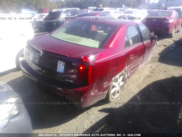 1G6DP567650106901 - 2005 CADILLAC CTS HI FEATURE V6 RED photo 4
