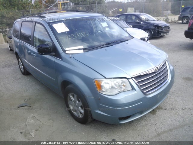 2A4RR8D1XAR320409 - 2010 CHRYSLER TOWN & COUNTRY TOURING PLUS Light Blue photo 1