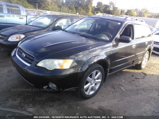 4S4BP61C067329860 - 2006 SUBARU LEGACY OUTBACK 2.5I BLACK photo 2