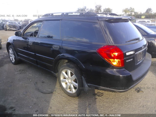 4S4BP61C067329860 - 2006 SUBARU LEGACY OUTBACK 2.5I BLACK photo 3