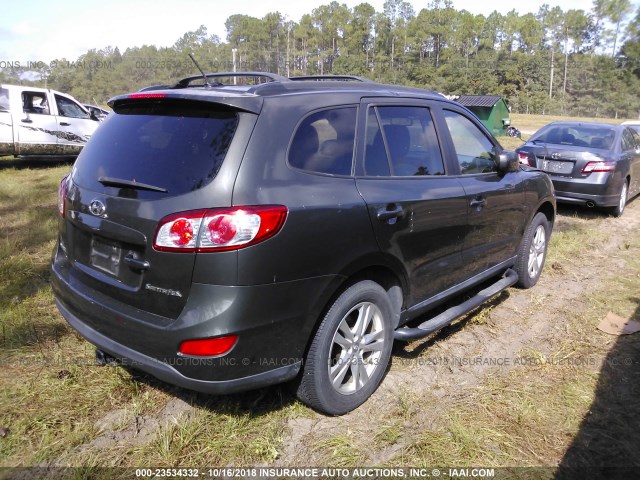 5XYZH4AG4BG062324 - 2011 HYUNDAI SANTA FE SE GRAY photo 4