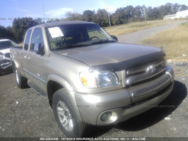 5TBBT44123S368944 - 2003 TOYOTA TUNDRA ACCESS CAB SR5 BEIGE photo 1